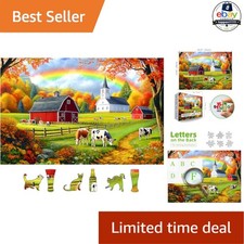 Farm Jigsaw Puzzle Adults Fall Farm 21 x 15 in 500 Piece Autumn Barn Scene