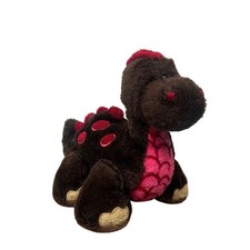 Webkinz Cocoa Dinosaur HM338 Ganz Plush Brown Pink Retired No Code Stuffed Toy