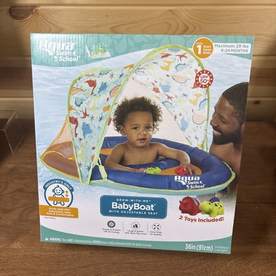#ad NEW Aqua Swim School Baby Pool Float Boat for Infants 6 24Months