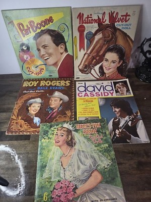 Roy Rogers & Dale Evans, David Cassidy, Pat Boone  & More Antique Paper Dolls