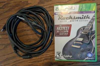 Rocksmith 2014 Edition (Microsoft Xbox 360) w/Official Ubisoft USB Adapter Cable
