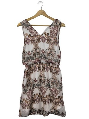 VERO MODA Sommerkleid Damen Kleid Gr. DE 34 wollweiß Casual-Look