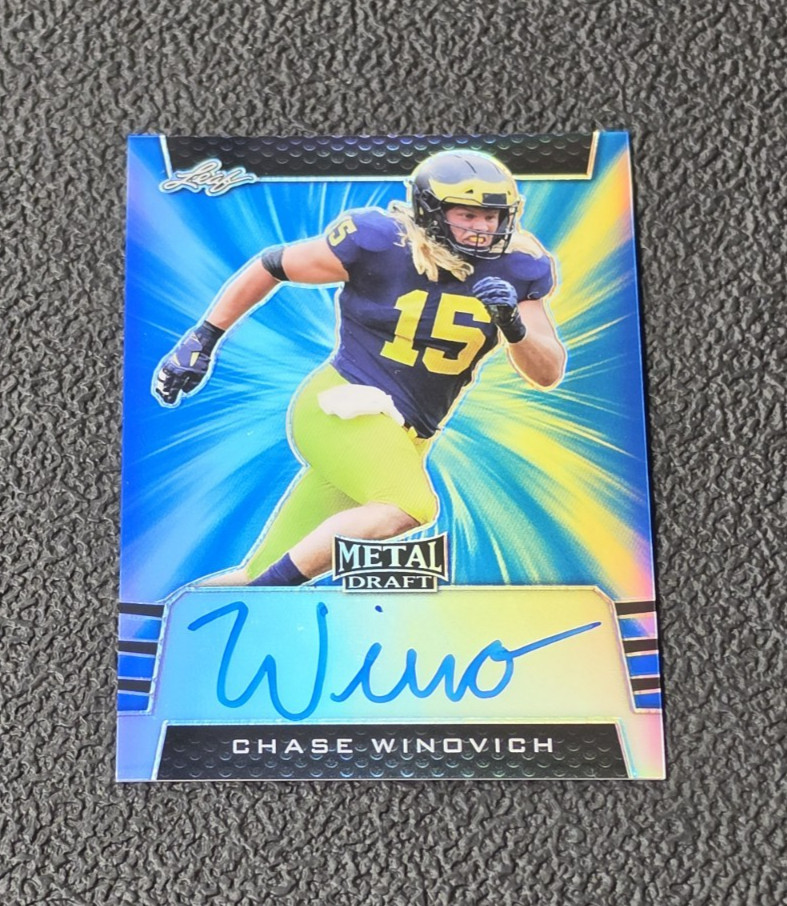 Chase Winovich Leaf Metal Draft Autographs #BACW3 Base