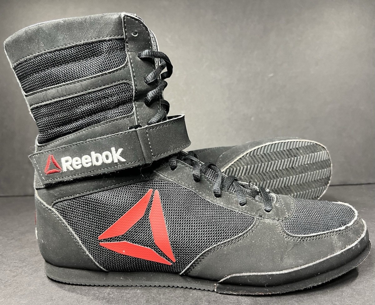 Reebok Boxing Boots Nubuck Black Red BD1347 Canelo Mayweather Rare