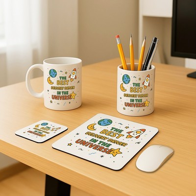 Space Office Geschenk - BEST DELIVERY DRIVER IN THE UNIVERSE Becher Set - Neu eingetroffen