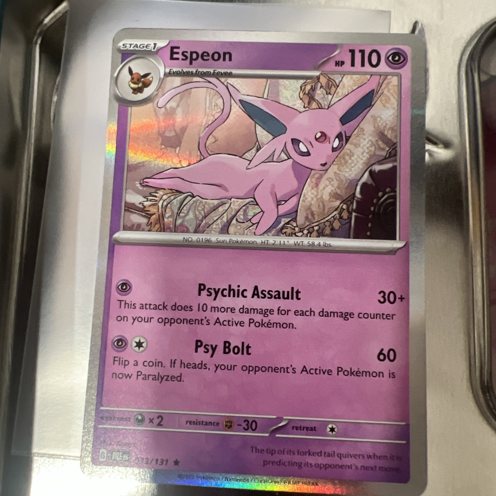 Espeon (Poke Ball Pattern) Rare SV: Prismatic Evolutions 033/131 NM