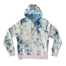 Nike Mens M Hoodie Club Freestyle Fleece Pullover Blue Tie Dye Pink Foam- Sports