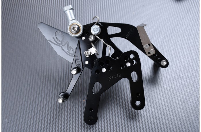 Commandes Reculées Racing Bleues en Alu CNC pour YAMAHA MT10 2016-2025 - 4