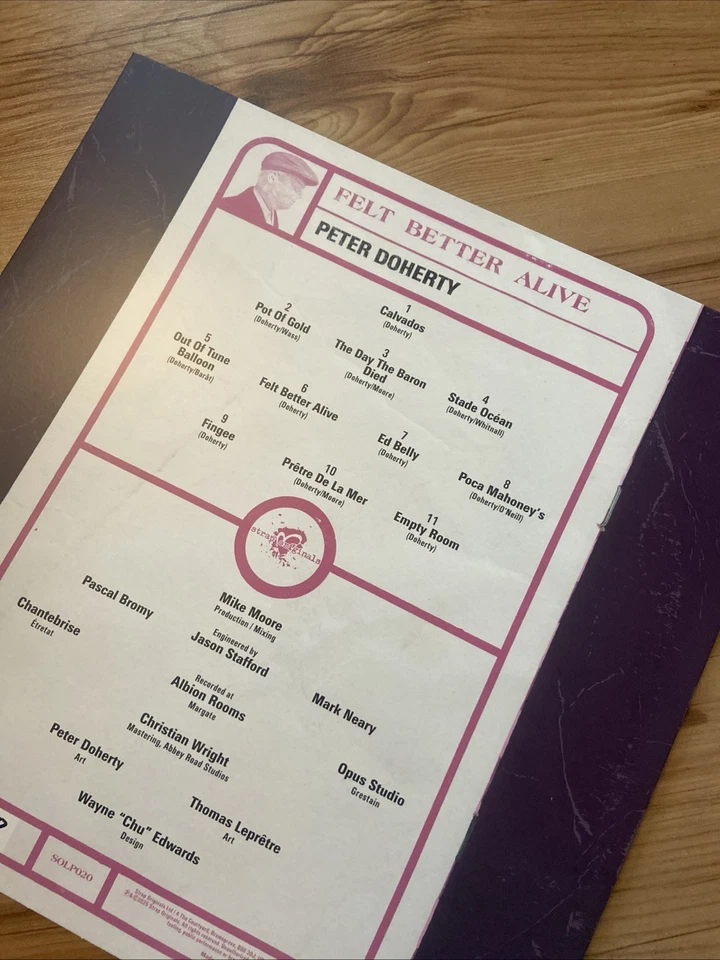 Peter Doherty - Felt Better Alive - Blood Records Pink Violet Vinyl - of 750! Foto 2 de 3