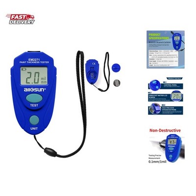 Portable Paint Coating Thickness Meter 0-2mm/80mil,Non-Destructive Coating Te...