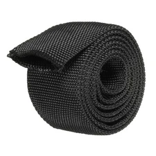 Rope Protector Cables Covers Sleeve with Buckle Nylon 1.1" Dia 3.3FT Black