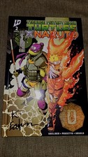 Kevin EASTMAN SIGNED HARDBOOK COVER TMNT X NARUTO COMIC #2 JORGE JIMENEZ 
