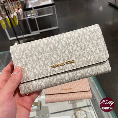 Michael Kors Travel Trifold wallet Women Wallet Purse Vanilla color