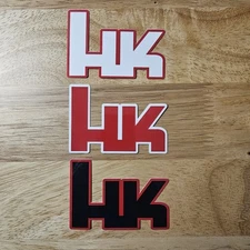 HK Vinyl Sticker (3 Pack) Glossy - Heckler & Koch  - Sporting Goods - Shooting