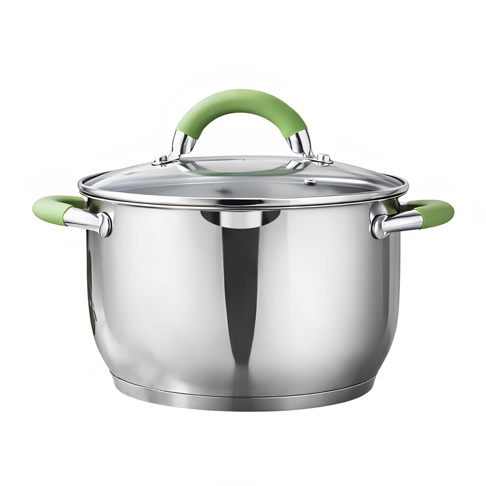Faitout inox Swisgold 18cm avec couvercle en verre haut de gamme