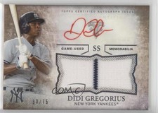 2015 Topps Triple Threads Unity Jumbo Relics Sepia 33/75 Didi Gregorius Auto pr9