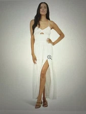 L SPACE WHITE SLEEVELESS DRESS NEW WITH TAGS SIZE MEDIUM GORGEOUS