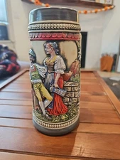 Gerz Gerzit German Beer Stein Vintage Original Missing Lid