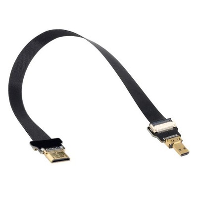 CYFPV Mini HDMI Stecker auf Micro HDMI Stecker Verlängerung FPC Flachkabel