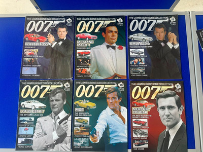 14x GE Fabbri James Bond Car Collection Magazines (No Model Cars) 2-6/9-10/13/15
