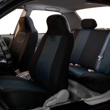 Fh Group Fb102black114 Black 3d Air Carbon Fiber Mesh Auto Seat Cover Full Set