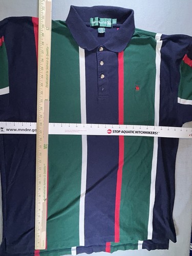 Knights Of Round Table Polo Men's 3XL Tall Rugby Style Multi Color Striped color - Picture 3 of 11