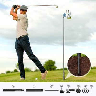Golf Tripod Monopod Selfie Stick Magnetic Phone Holder For GoPro Camera Live Vlo