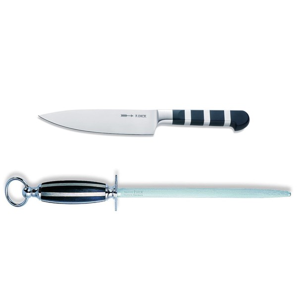 Fr. Dick 1905 Set Kochmesser 15 Cm KüChenmesser Wetzstahl 25 Cm Standardzug Rund-image