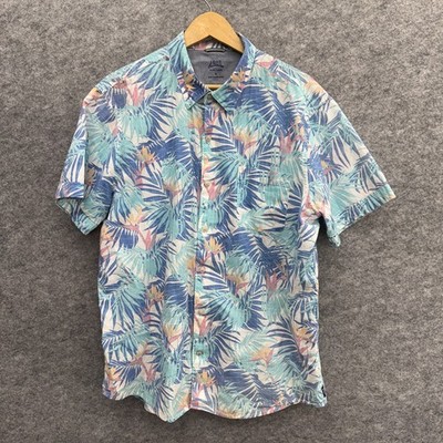 IZOD Saltwater Men's Button-Up Shirt Casual Relaxed, Floral Pattern, Size XL