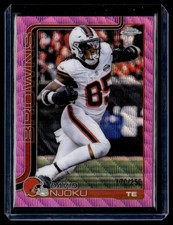 2025 Topps Chrome Pink Wave David Njoku /250 Cleveland Browns