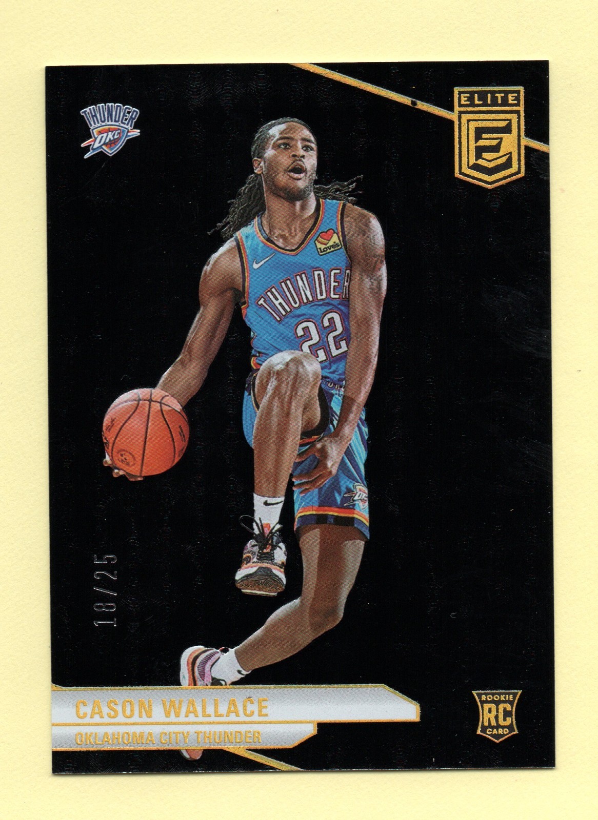 2023-24 Panini Elite BLACK Cason Wallace #/25 SP RC - #219 - OKC THUNDER