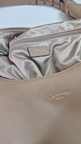 L.K.Bennett Slouchy Leather Shoulder Handbag Nude Pink - Picture 14 of 19