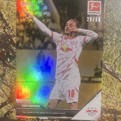 Topps 2025 Now Bundesliga Xavi Simons RB Leipzig /50 Serial Two Goals #162