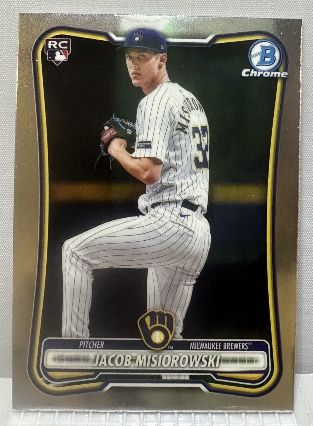 Jacob Misiorowski RC 2026 Bowman Chrome #35 Refractor Chrome Rookie Cy Young