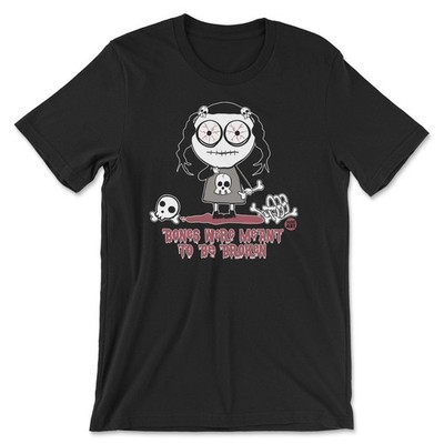 Licensed Todd Goldman Art - Bones Were Meant To Be Broken - ToddArt Mens T-Shirt