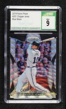 2019 Panini Prizm Tier III Blue Wave 27/60 Chipper Jones CSG 9 Mint HOF 07qw