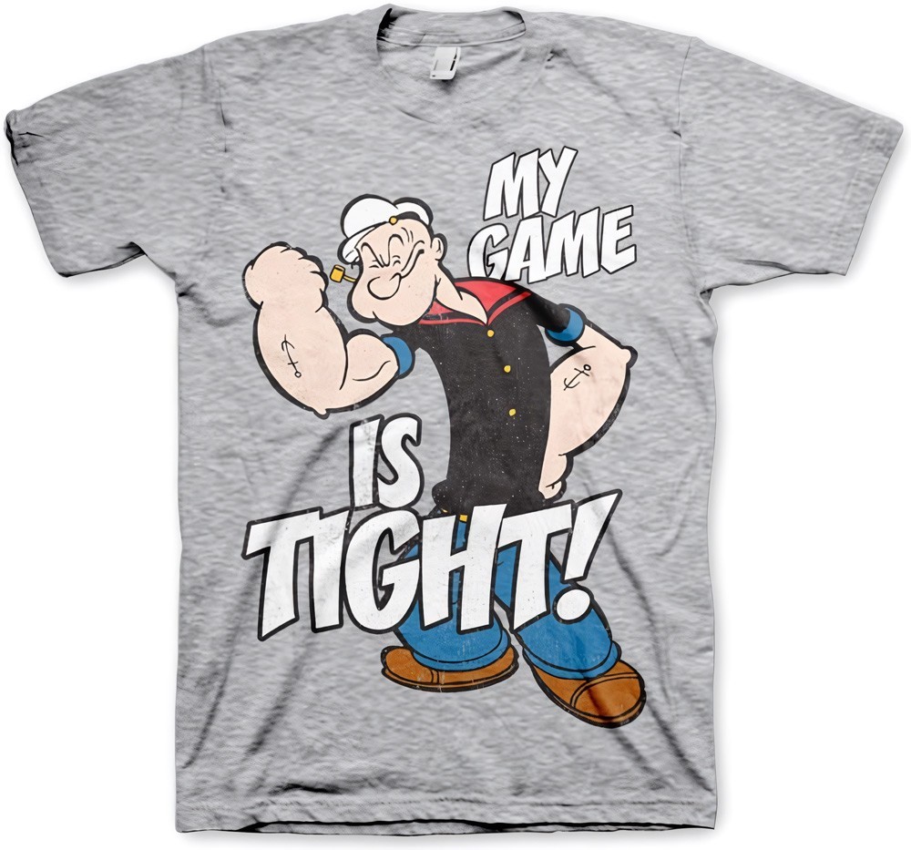 Popeye Game Is Tight T-Shirt Heather-Grey 5490₽