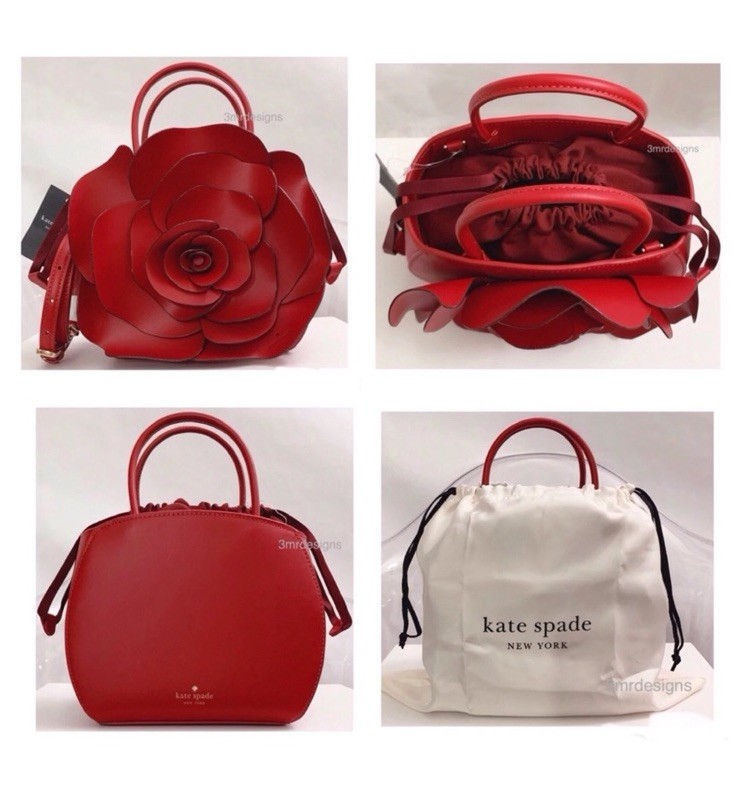 Kate Spade Flora 3D Rose Crossbody Bag Candied Cherry