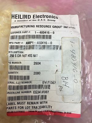 1-480416-0 AMP CONN RECPT STR HOUSING NATURAL 40 PIECES