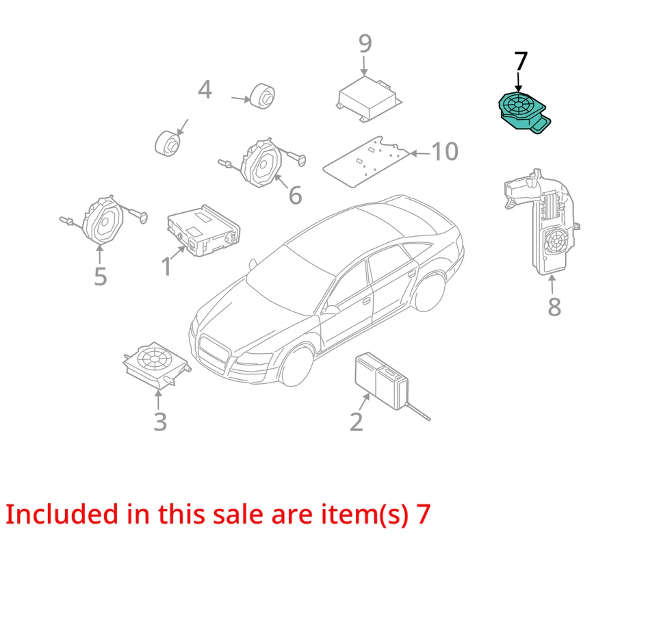 Altavoz Audi A4 2003 OEM 8E5035412  Foto 2 de 4
