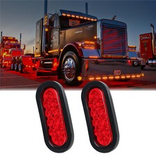 2x Led Trailer Truck Stop Turn Tail Brake Lights 6 Oval Sealed Mount Red Us 2x Led Trailer Truck Stop Turn Tail Brake Lights 6 Oval Sealed Mount Red Us
