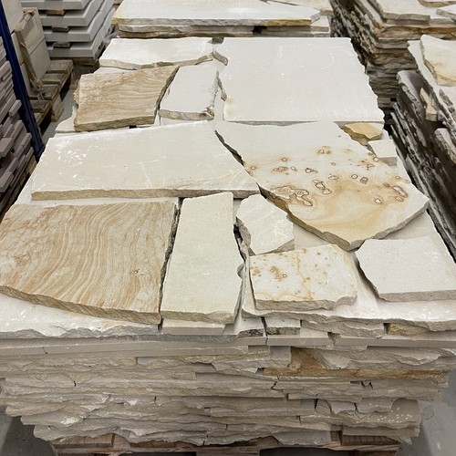 1m2 Naturstein Sandstein Creme Beige Polygonalplatten Mosaik Steinplatten 20mm - Bild 6 von 11