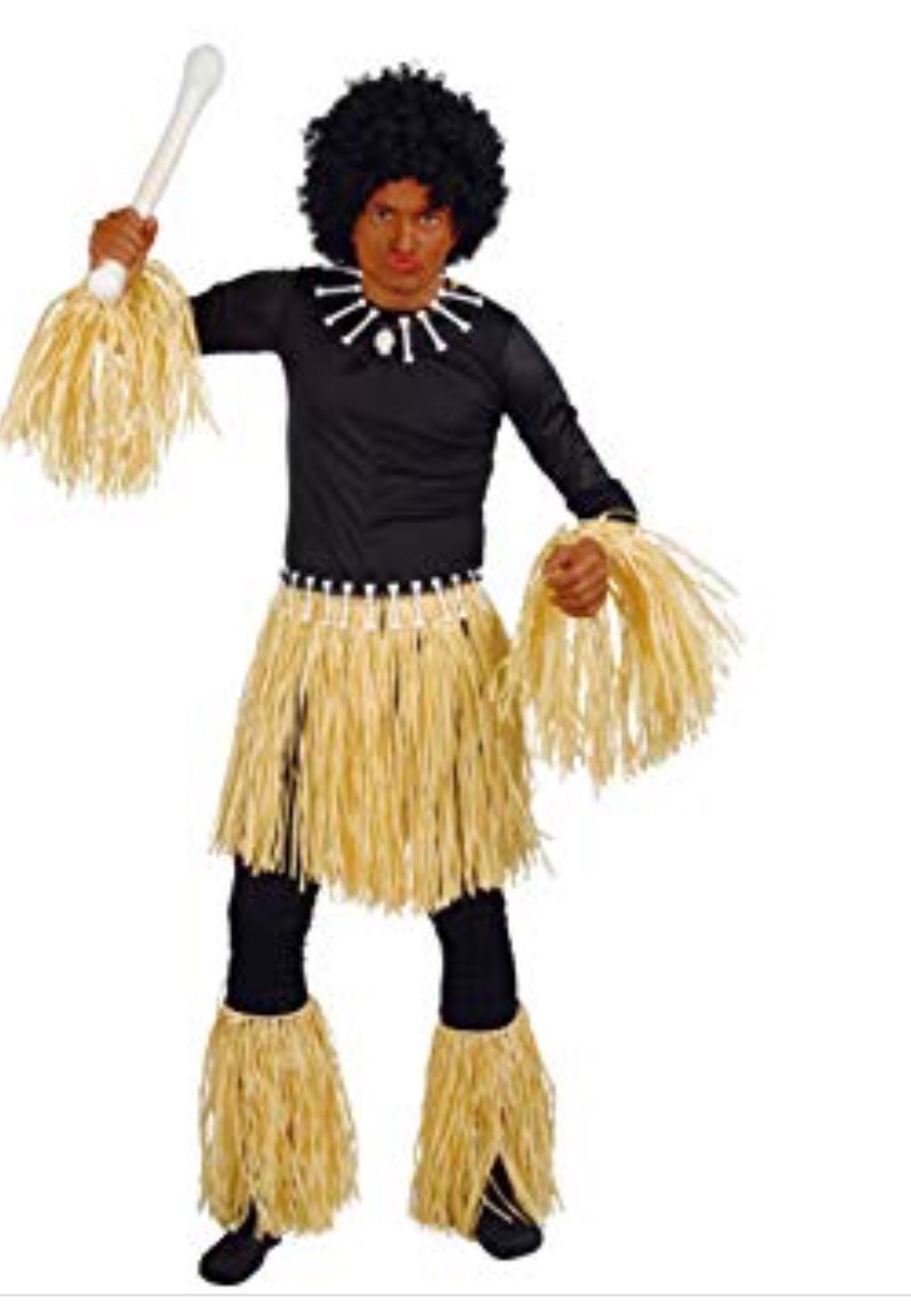 DISFRAZ KIT CONJUNTO ZULÚ ADULTO TALLA: ÚNICA CARNAVAL HALOWEEN .Nuevo.39