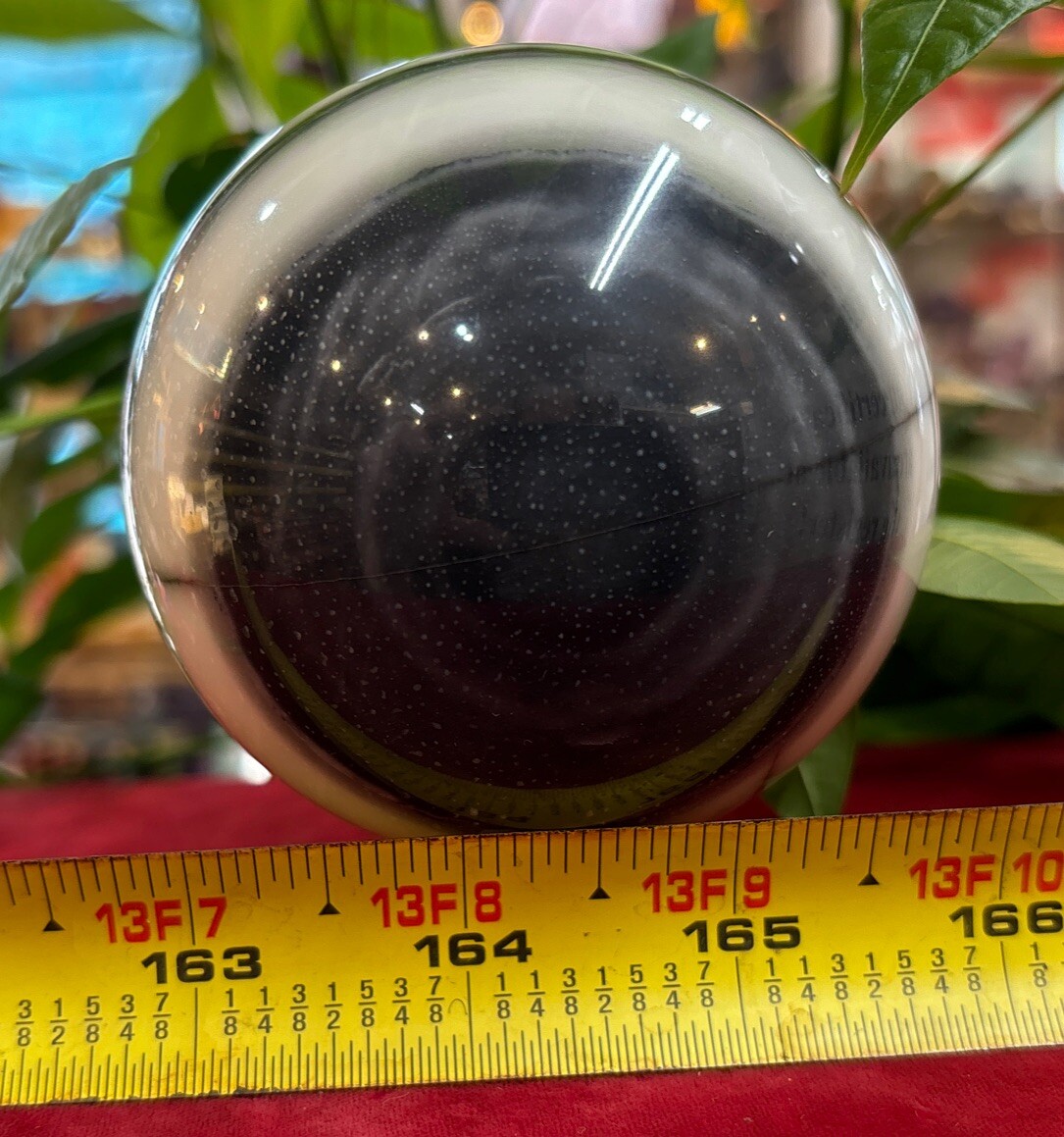 813 Grams Rare Complete Circular Lines TaiJi Stone Sphere Tai Chi