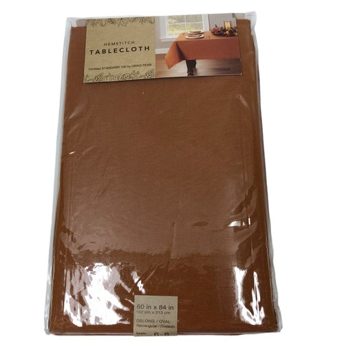 HEMSTITCH TABLE CLOTH 60x84 OBLONG/OVAL NEW WITH TAG - Picture 8 of 10