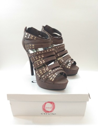 Red Circle Footwear Brown Heels Man made material Size 8 Shoes Women's - Picture 3 of 12