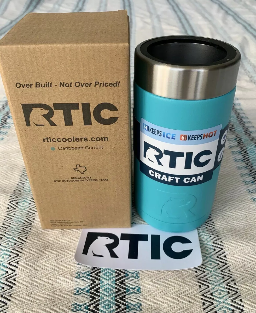 RTIC Tall Boy Craft Can Koozie 16oz Caribbean Current Teal