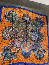 New Beautiful Fashion Abstract Art Silk SCARF SQUARE 36X36 GORGEOUS DESIGN Ornge