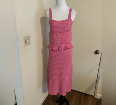 Lucy Paris Square Neck Sleeveless Crochet Sweater Tank With