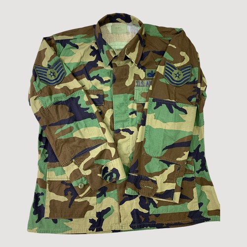 US Military Coat Large BDU Combat Hot Weather Woodland Camo Ripstop - Picture 5 of 15